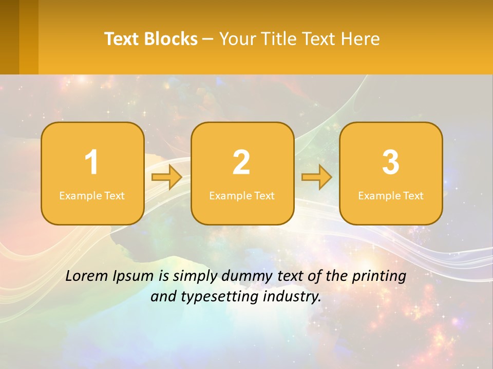 A Colorful Abstract Background With Stars And Clouds PowerPoint Template