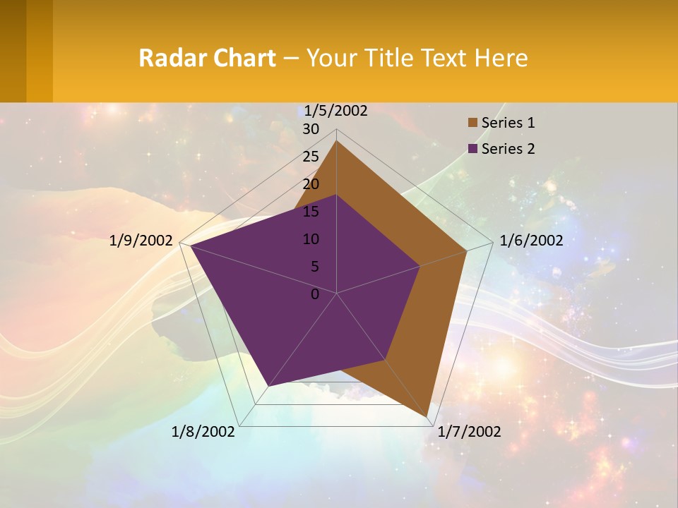 A Colorful Abstract Background With Stars And Clouds PowerPoint Template