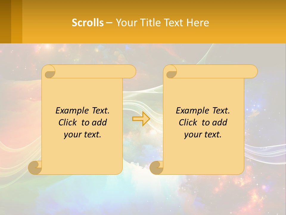 A Colorful Abstract Background With Stars And Clouds PowerPoint Template
