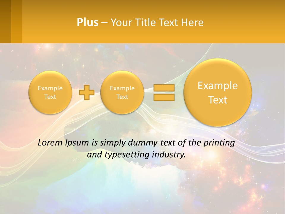 A Colorful Abstract Background With Stars And Clouds PowerPoint Template