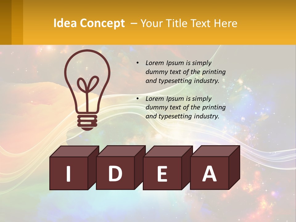 A Colorful Abstract Background With Stars And Clouds PowerPoint Template