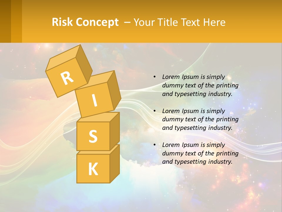 A Colorful Abstract Background With Stars And Clouds PowerPoint Template