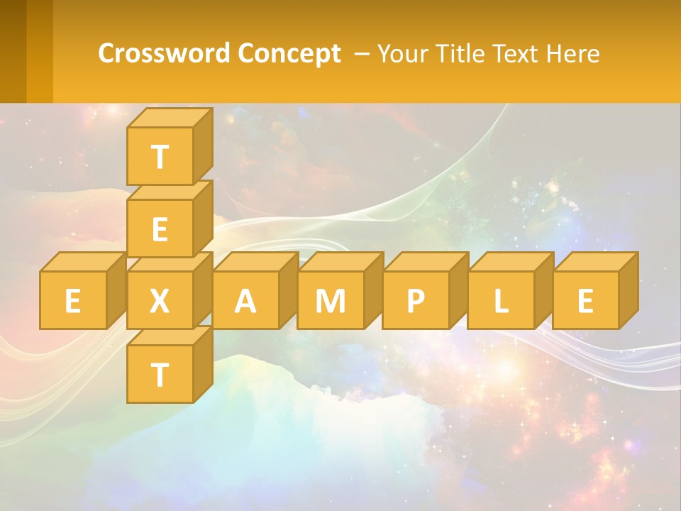 A Colorful Abstract Background With Stars And Clouds PowerPoint Template