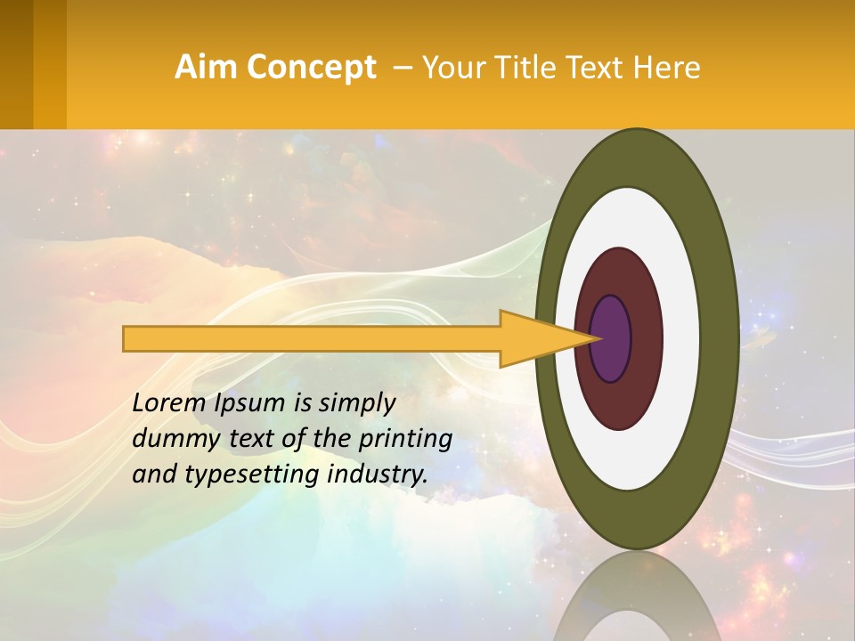 A Colorful Abstract Background With Stars And Clouds PowerPoint Template