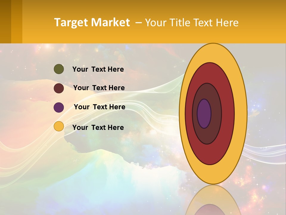 A Colorful Abstract Background With Stars And Clouds PowerPoint Template