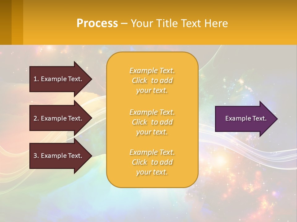 A Colorful Abstract Background With Stars And Clouds PowerPoint Template