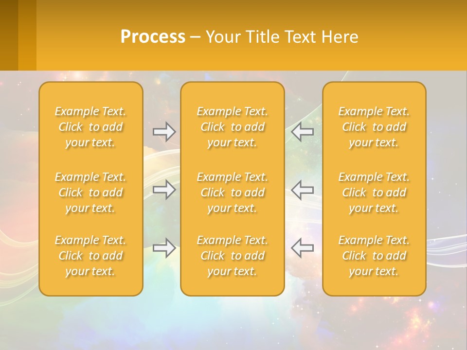 A Colorful Abstract Background With Stars And Clouds PowerPoint Template