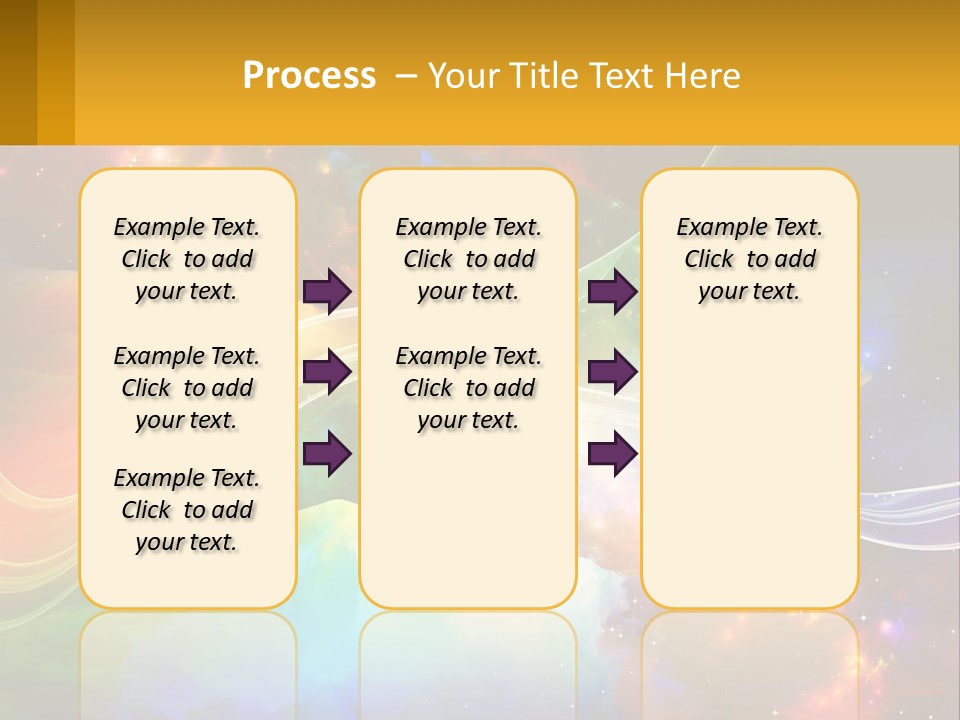 A Colorful Abstract Background With Stars And Clouds PowerPoint Template