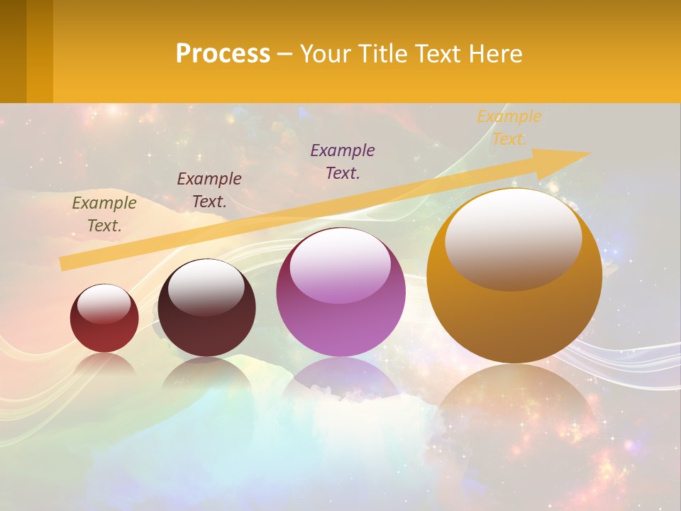 A Colorful Abstract Background With Stars And Clouds PowerPoint Template