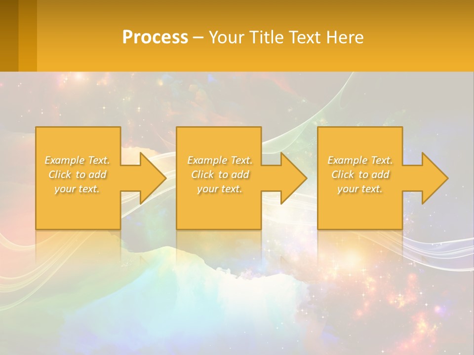 A Colorful Abstract Background With Stars And Clouds PowerPoint Template