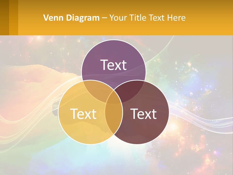 A Colorful Abstract Background With Stars And Clouds PowerPoint Template