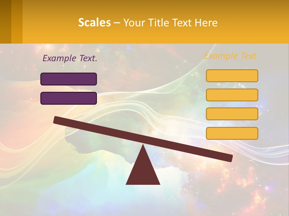 A Colorful Abstract Background With Stars And Clouds PowerPoint Template