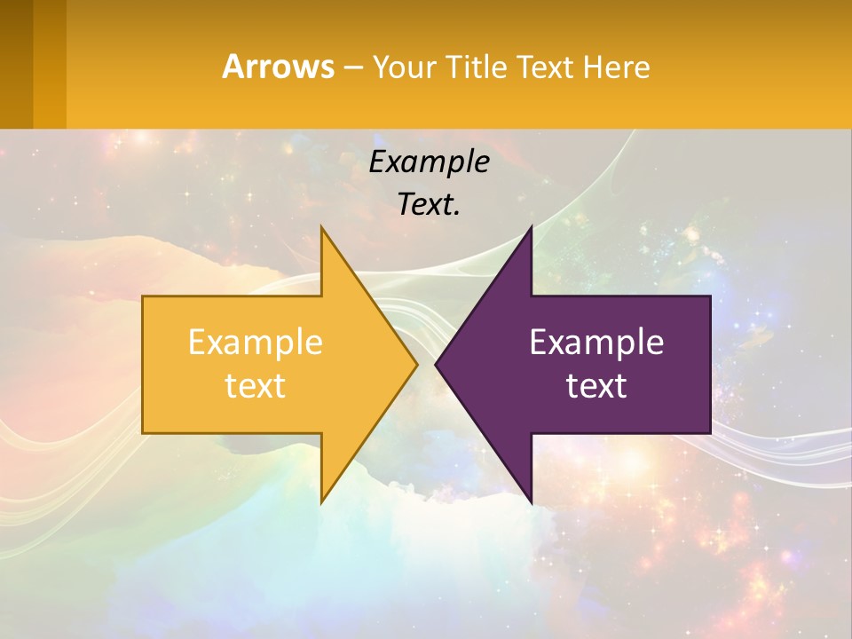 A Colorful Abstract Background With Stars And Clouds PowerPoint Template