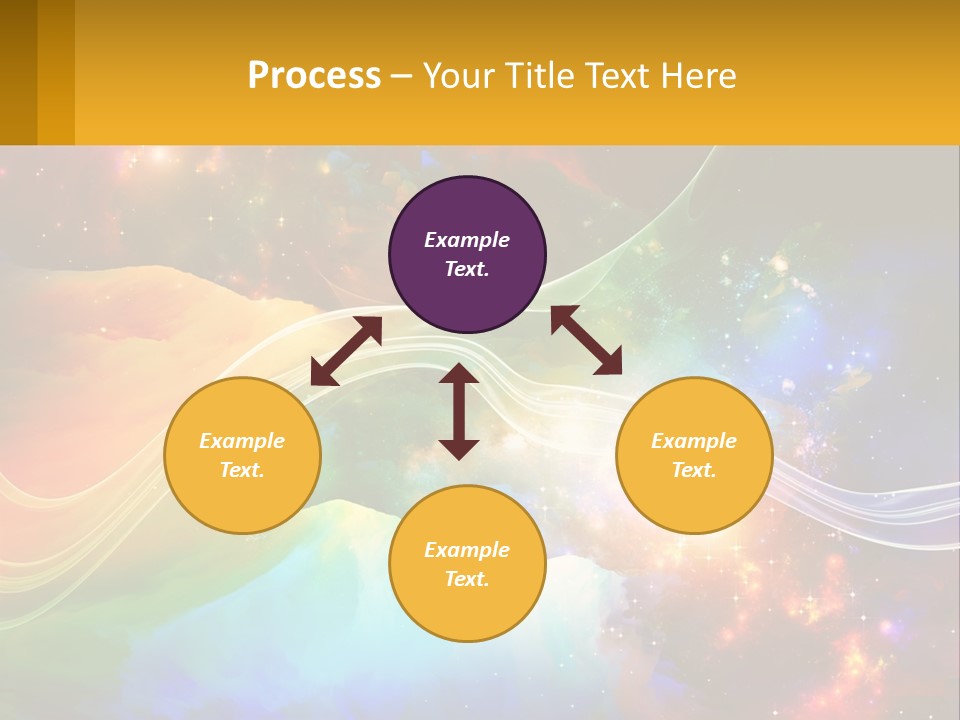 A Colorful Abstract Background With Stars And Clouds PowerPoint Template