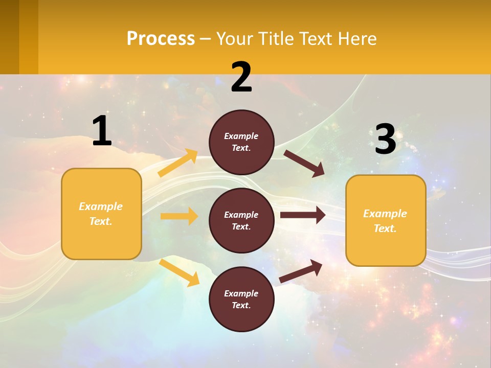 A Colorful Abstract Background With Stars And Clouds PowerPoint Template