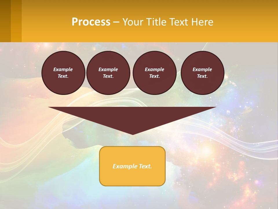 A Colorful Abstract Background With Stars And Clouds PowerPoint Template