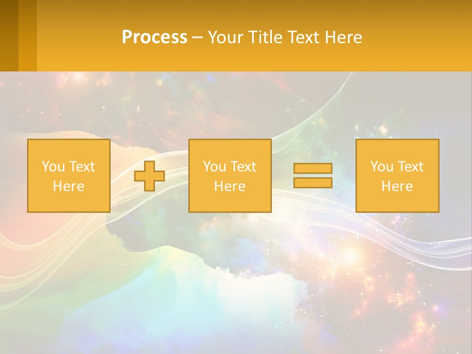 A Colorful Abstract Background With Stars And Clouds PowerPoint Template