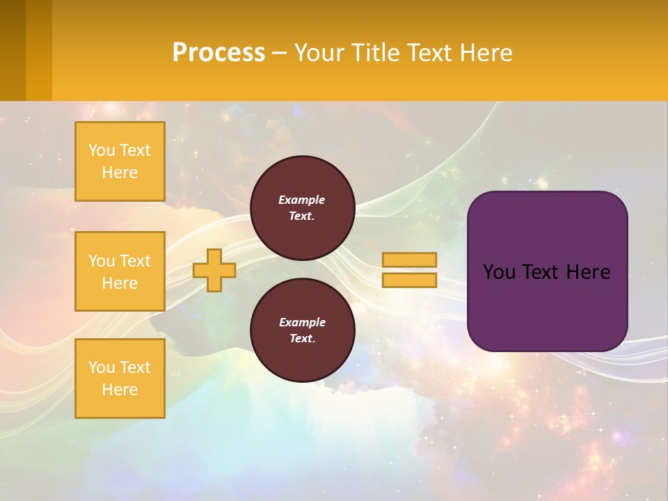 A Colorful Abstract Background With Stars And Clouds PowerPoint Template