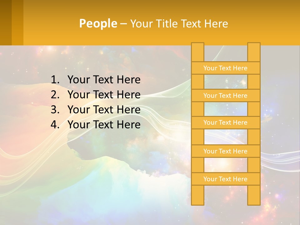 A Colorful Abstract Background With Stars And Clouds PowerPoint Template