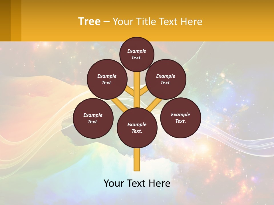 A Colorful Abstract Background With Stars And Clouds PowerPoint Template