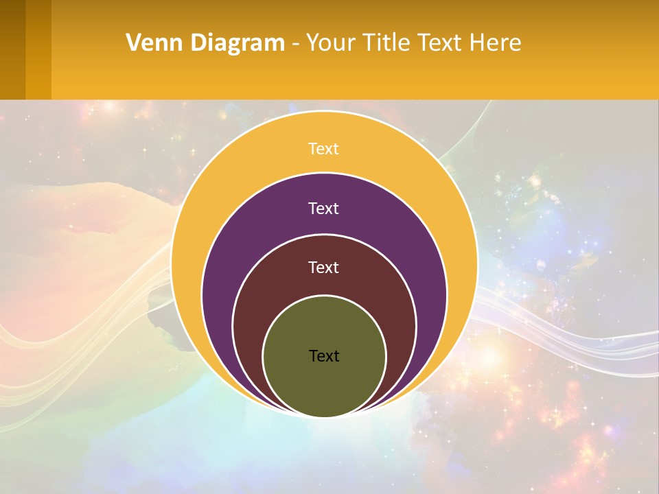 A Colorful Abstract Background With Stars And Clouds PowerPoint Template