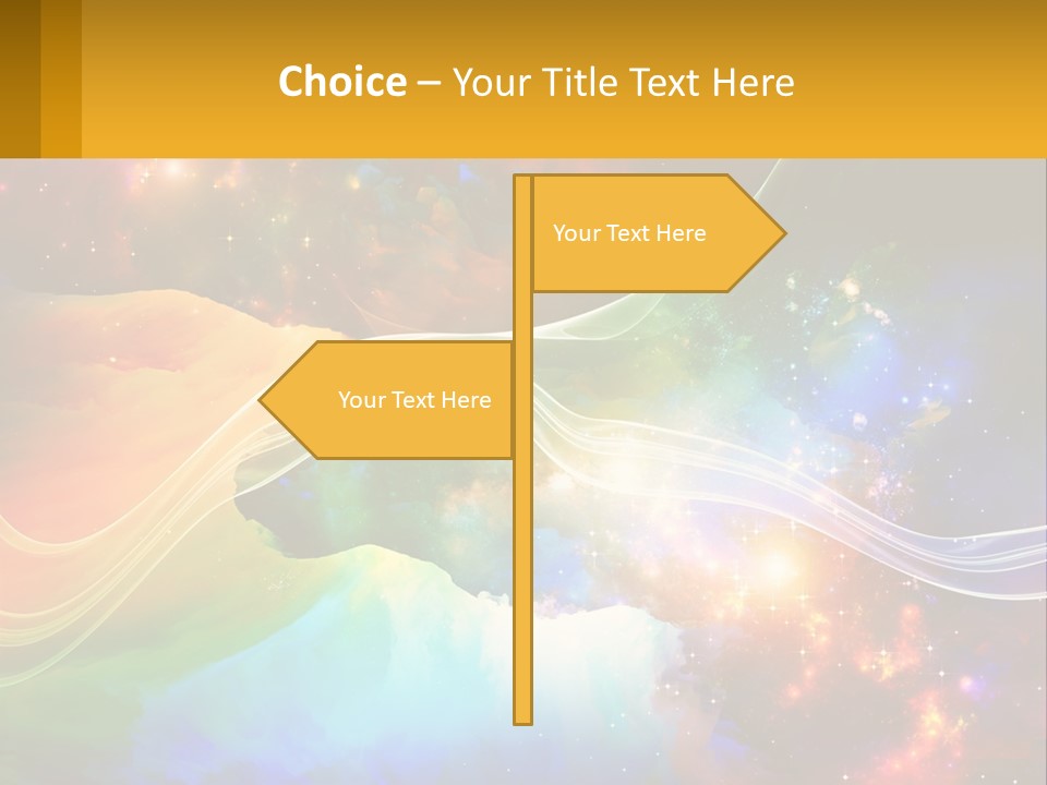 A Colorful Abstract Background With Stars And Clouds PowerPoint Template