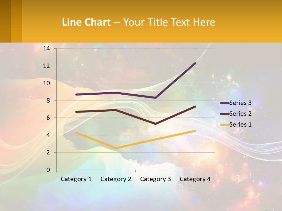 A Colorful Abstract Background With Stars And Clouds PowerPoint Template
