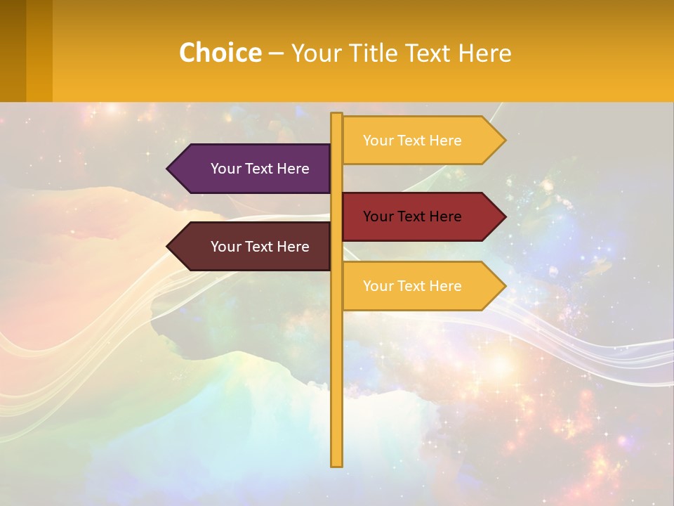 A Colorful Abstract Background With Stars And Clouds PowerPoint Template