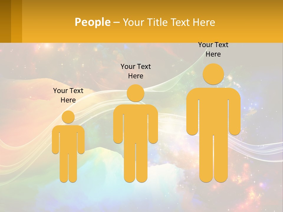 A Colorful Abstract Background With Stars And Clouds PowerPoint Template