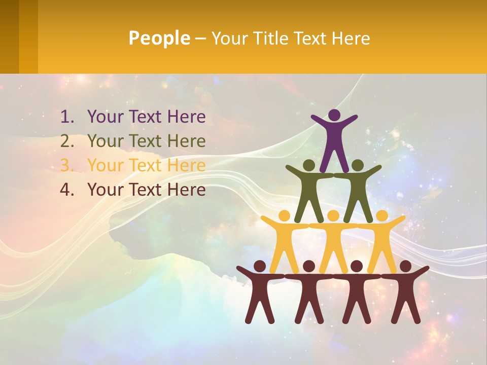 A Colorful Abstract Background With Stars And Clouds PowerPoint Template