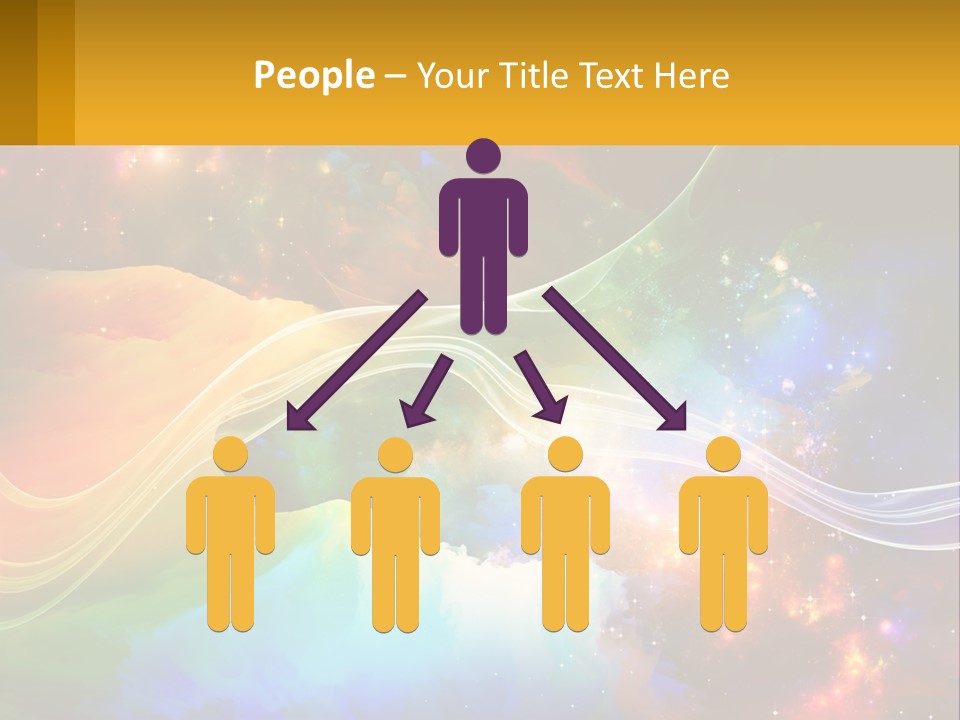 A Colorful Abstract Background With Stars And Clouds PowerPoint Template