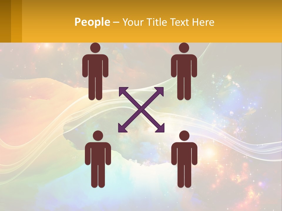 A Colorful Abstract Background With Stars And Clouds PowerPoint Template