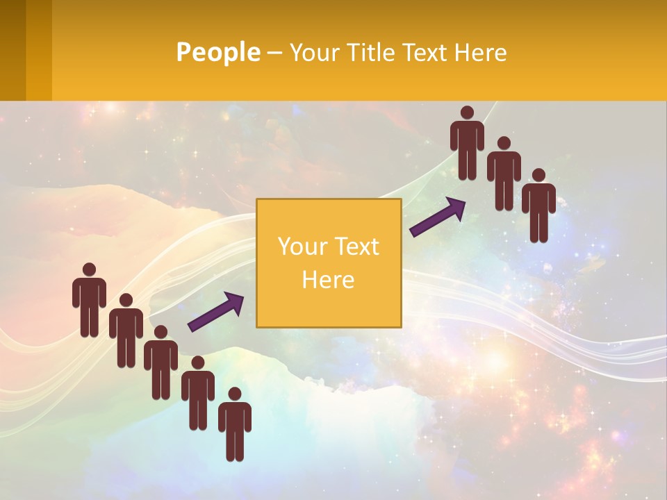 A Colorful Abstract Background With Stars And Clouds PowerPoint Template