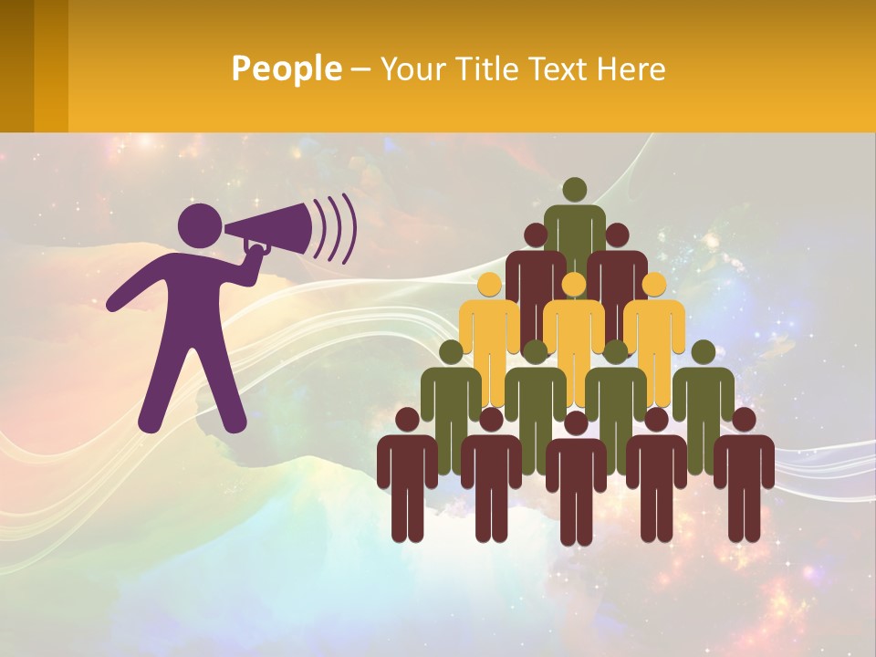 A Colorful Abstract Background With Stars And Clouds PowerPoint Template