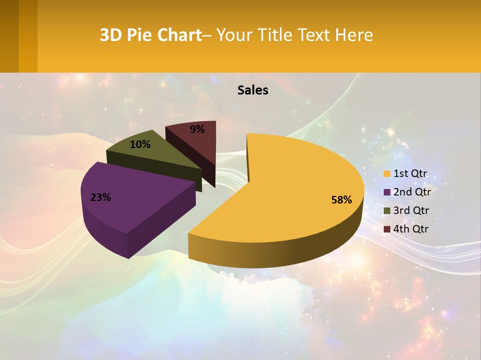 A Colorful Abstract Background With Stars And Clouds PowerPoint Template