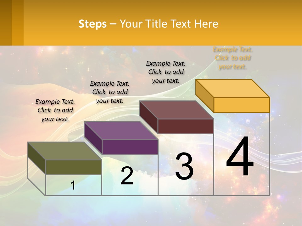 A Colorful Abstract Background With Stars And Clouds PowerPoint Template