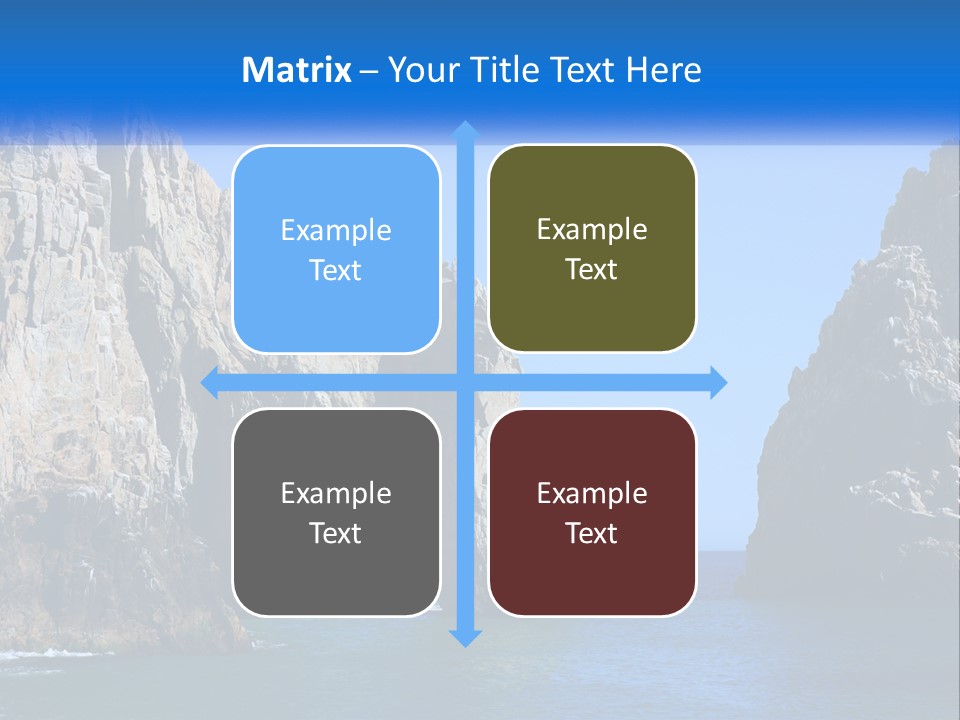 A Large Rock Formation In The Middle Of The Ocean PowerPoint Template
