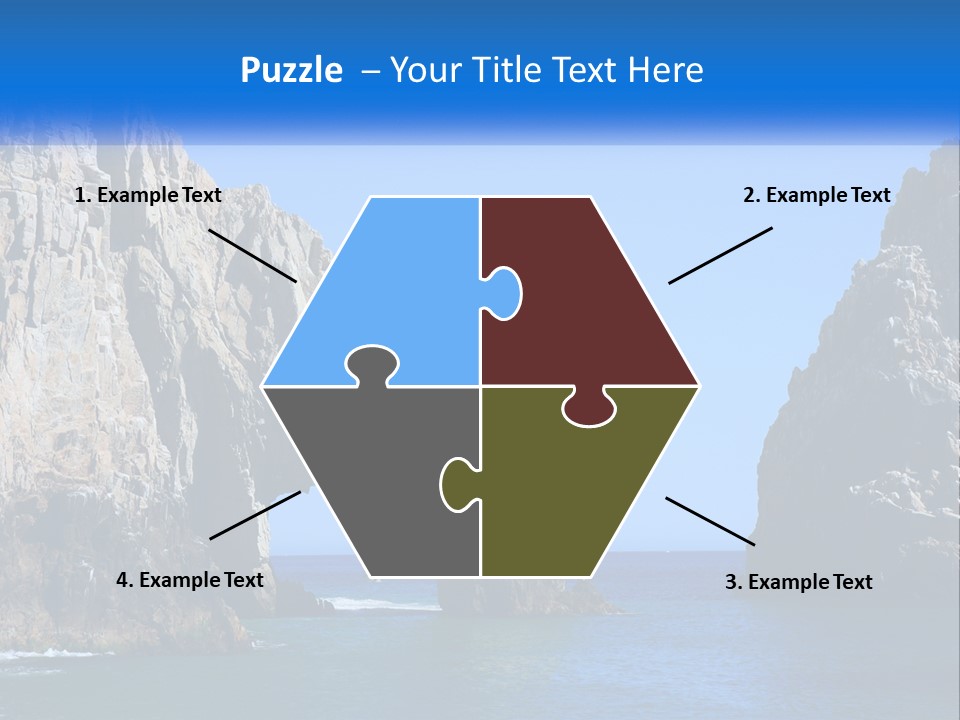 A Large Rock Formation In The Middle Of The Ocean PowerPoint Template