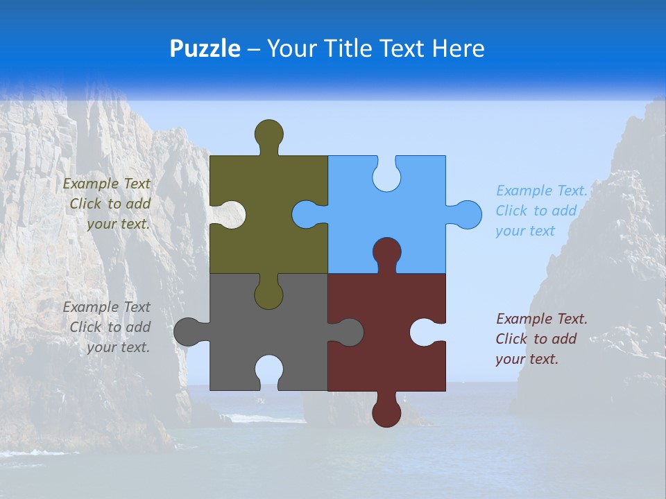 A Large Rock Formation In The Middle Of The Ocean PowerPoint Template