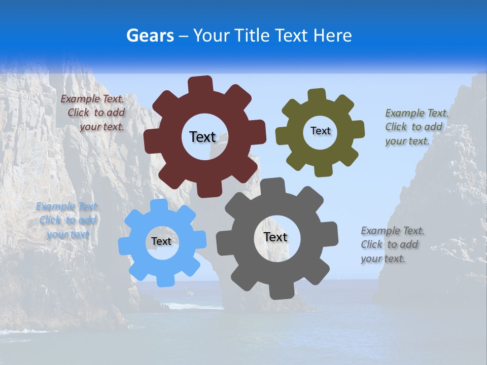 A Large Rock Formation In The Middle Of The Ocean PowerPoint Template