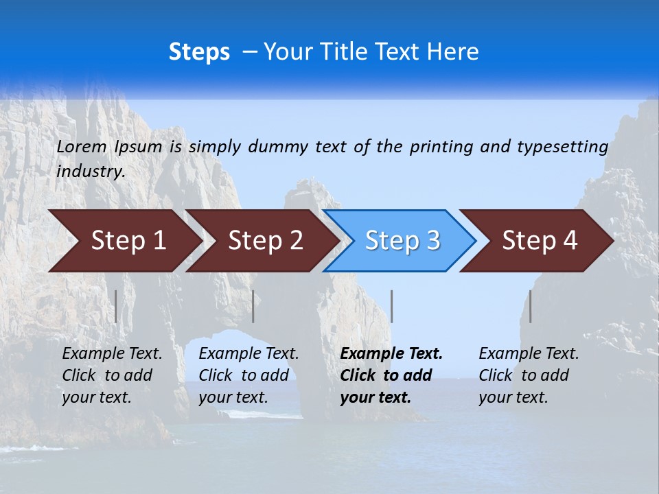 A Large Rock Formation In The Middle Of The Ocean PowerPoint Template