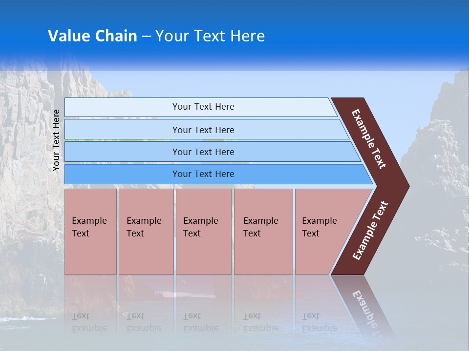 A Large Rock Formation In The Middle Of The Ocean PowerPoint Template
