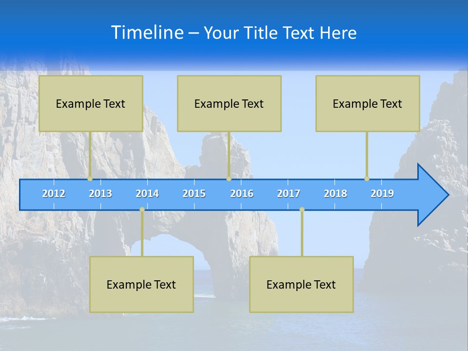 A Large Rock Formation In The Middle Of The Ocean PowerPoint Template