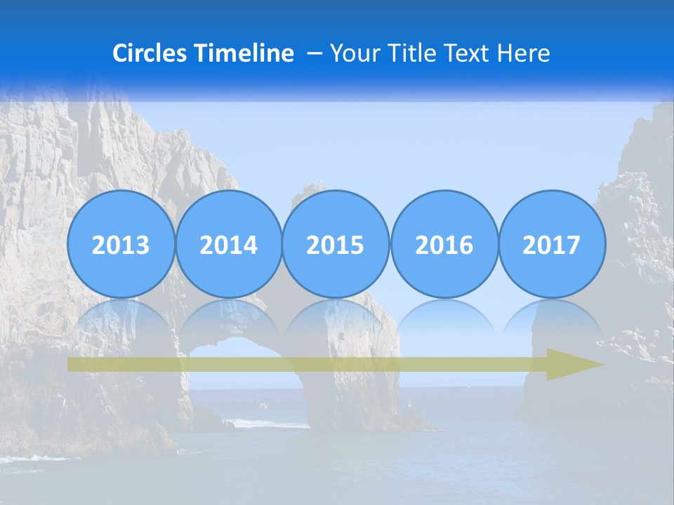 A Large Rock Formation In The Middle Of The Ocean PowerPoint Template