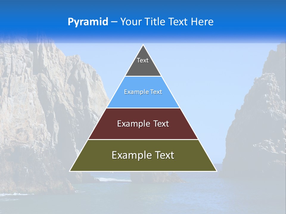 A Large Rock Formation In The Middle Of The Ocean PowerPoint Template