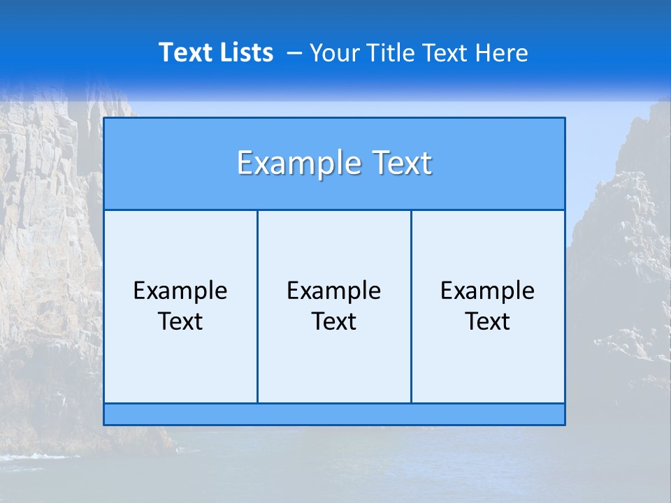 A Large Rock Formation In The Middle Of The Ocean PowerPoint Template