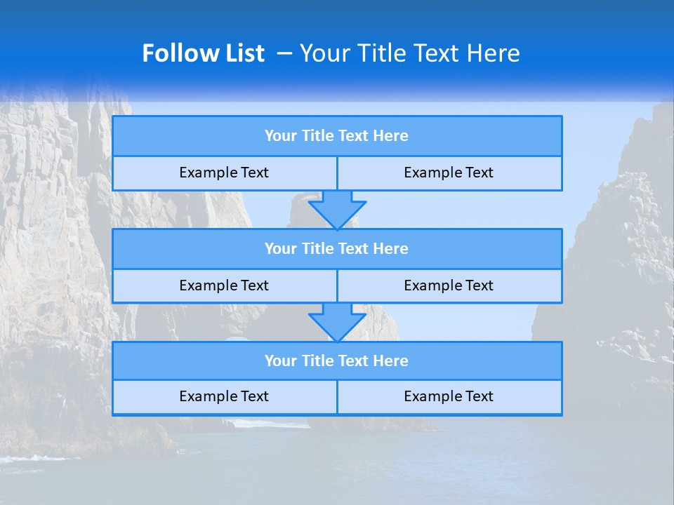 A Large Rock Formation In The Middle Of The Ocean PowerPoint Template