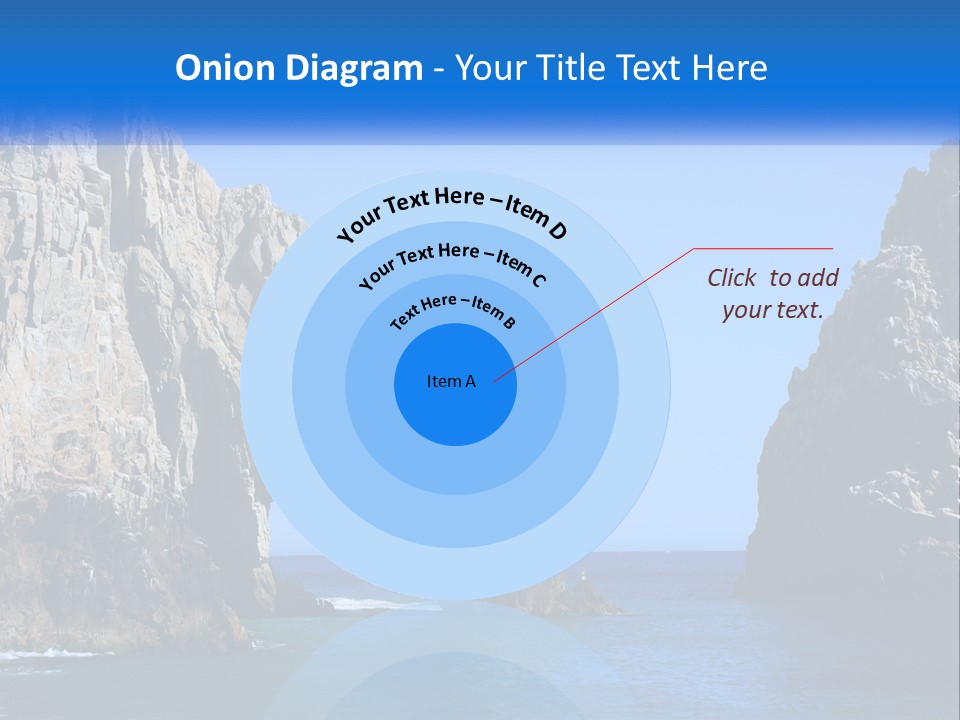A Large Rock Formation In The Middle Of The Ocean PowerPoint Template