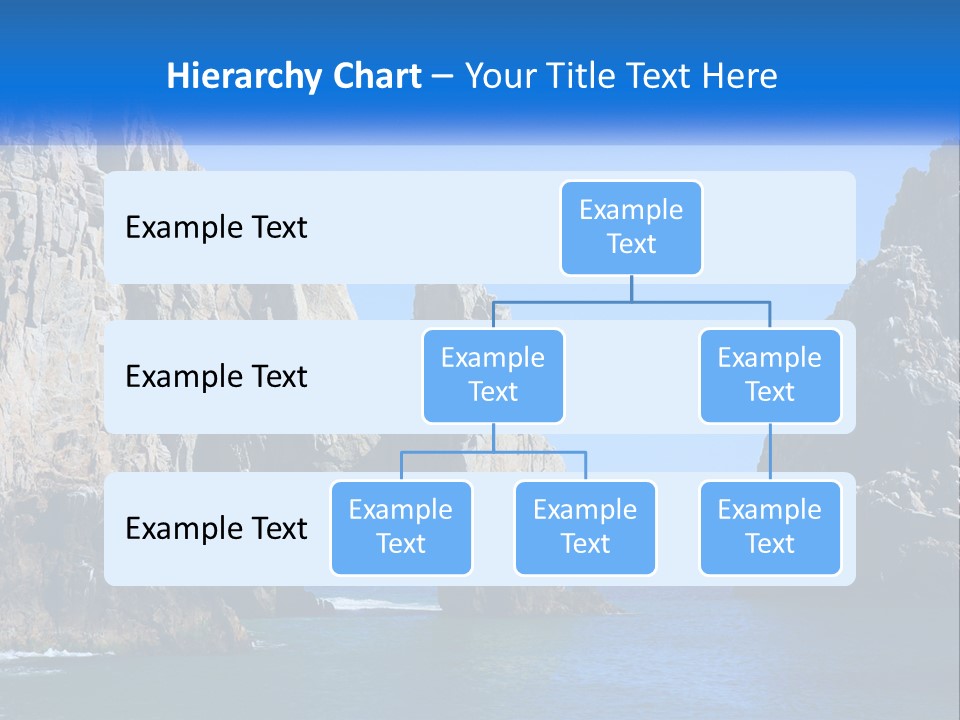 A Large Rock Formation In The Middle Of The Ocean PowerPoint Template