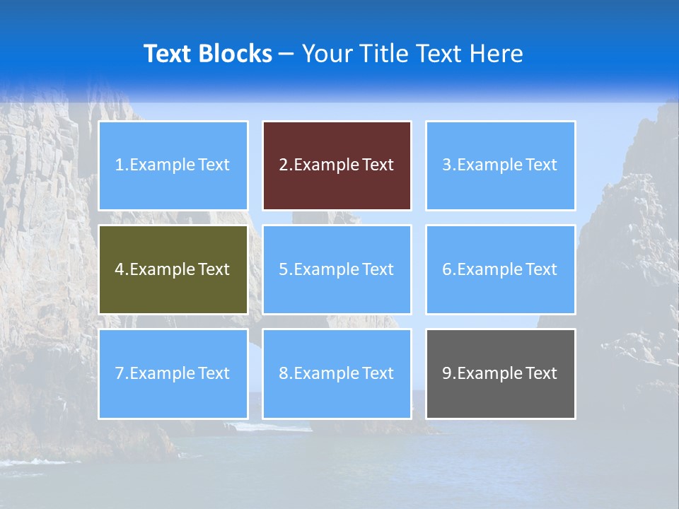 A Large Rock Formation In The Middle Of The Ocean PowerPoint Template